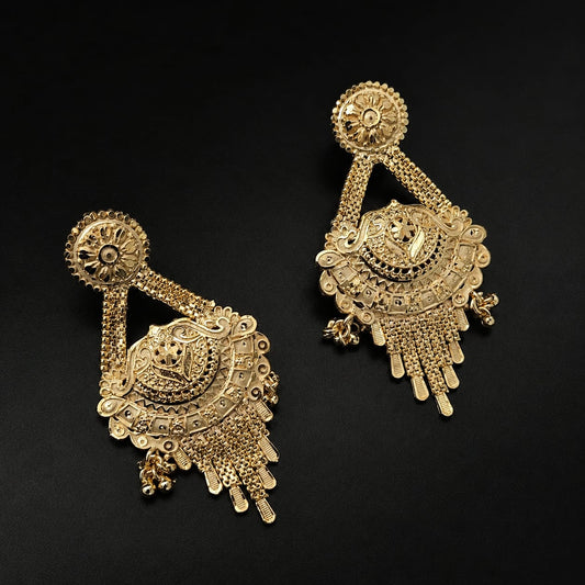Vintage Peacock Fan Pendant Necklace Set