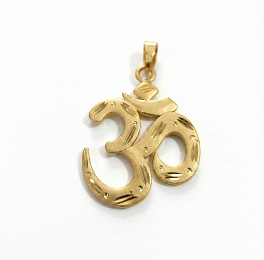 Gold Polish OM Locket – Sacred Spiritual Pendant for Men & Women