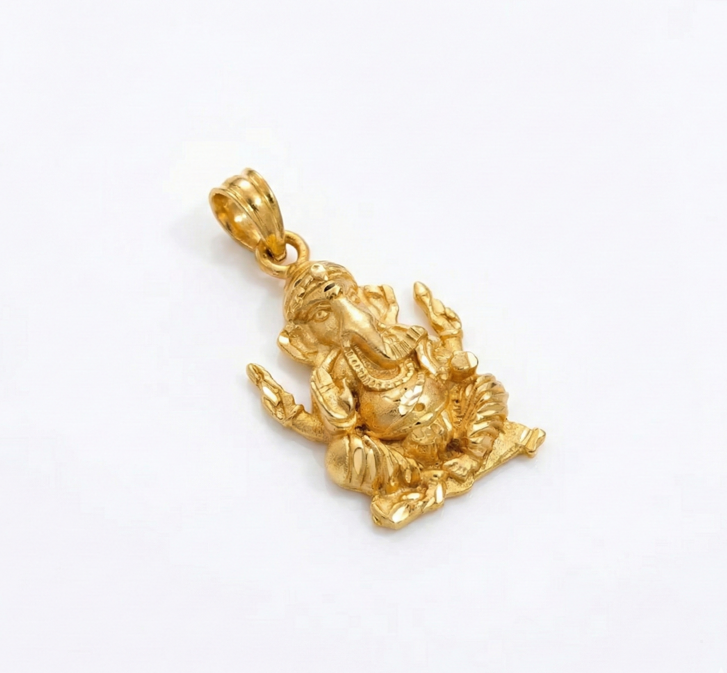 Gold Polish Lord Ganesh Locket – Divine Ganesha Pendant for Men & Women