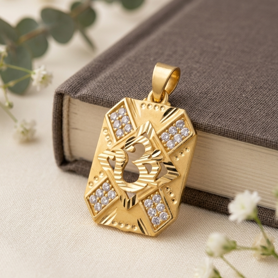Octagonal Om (Aum) Pendant - VO06