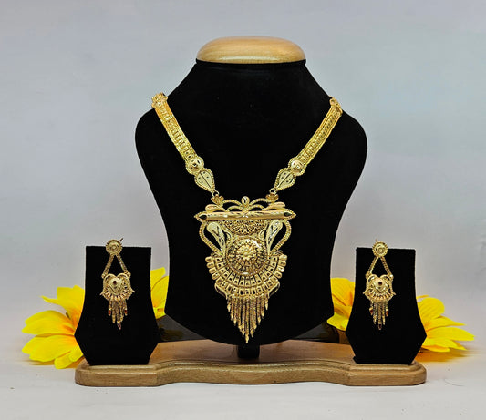 Latest Design Gold Plated Necklace Set for Women - Code V001