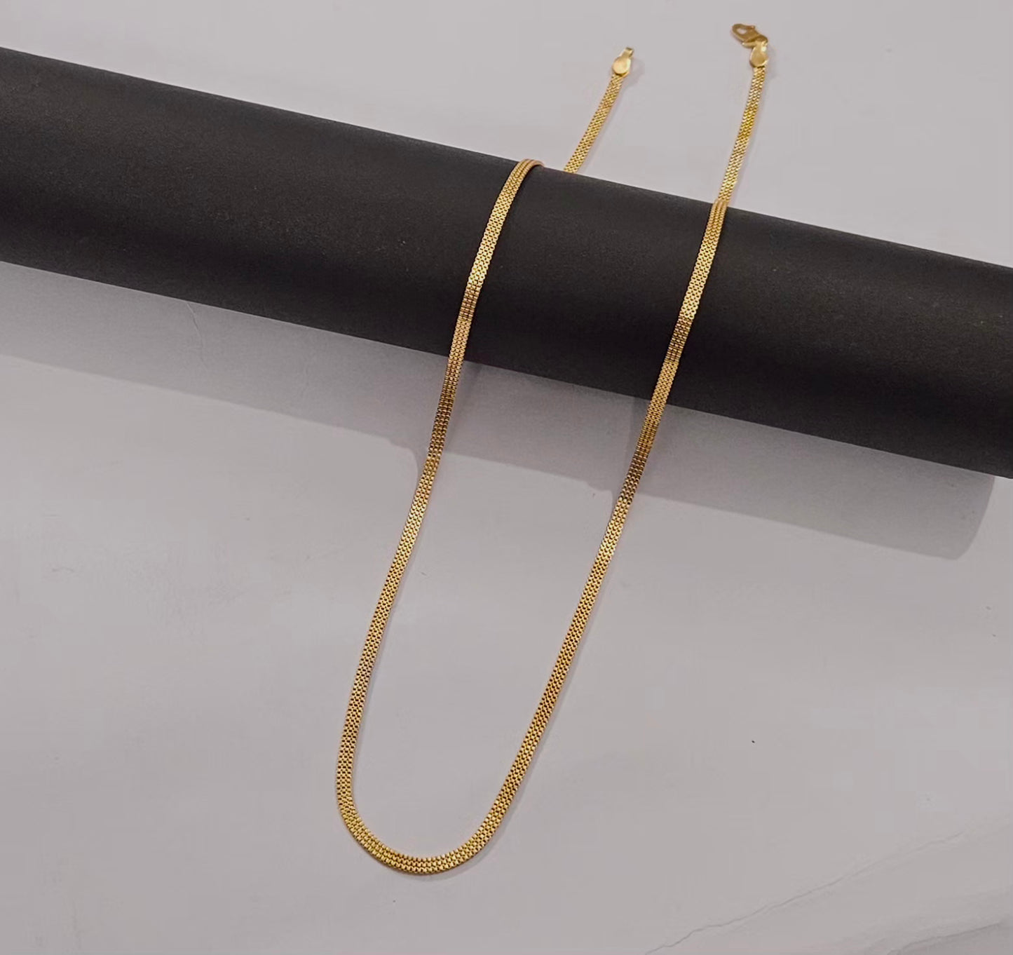 18 KRT Gold Plated Silk Chain for Men & Women | Daily Wear Chain [ With 18 KRT Holmark ]