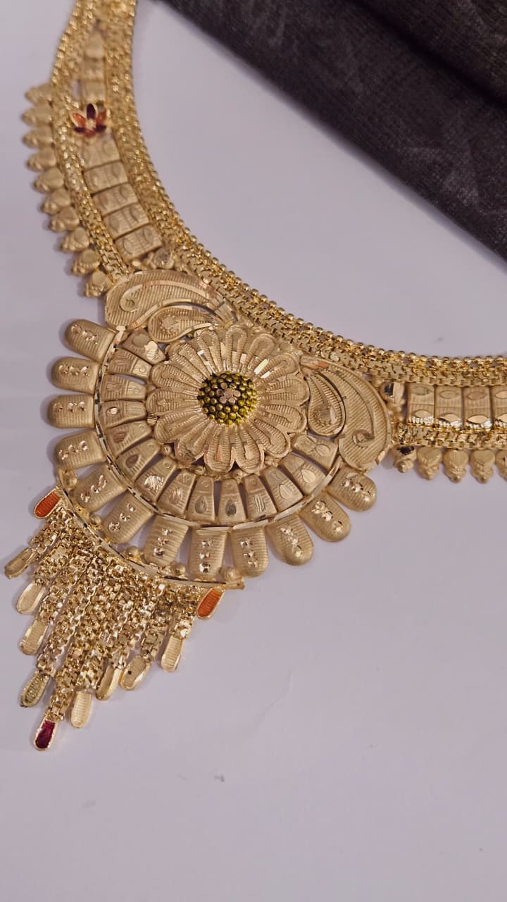 Classic Gold Plated Necklace Set - Code 002