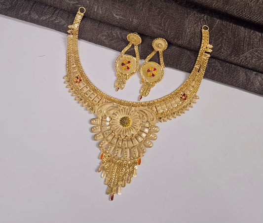 Classic Gold Plated Necklace Set - Code 002