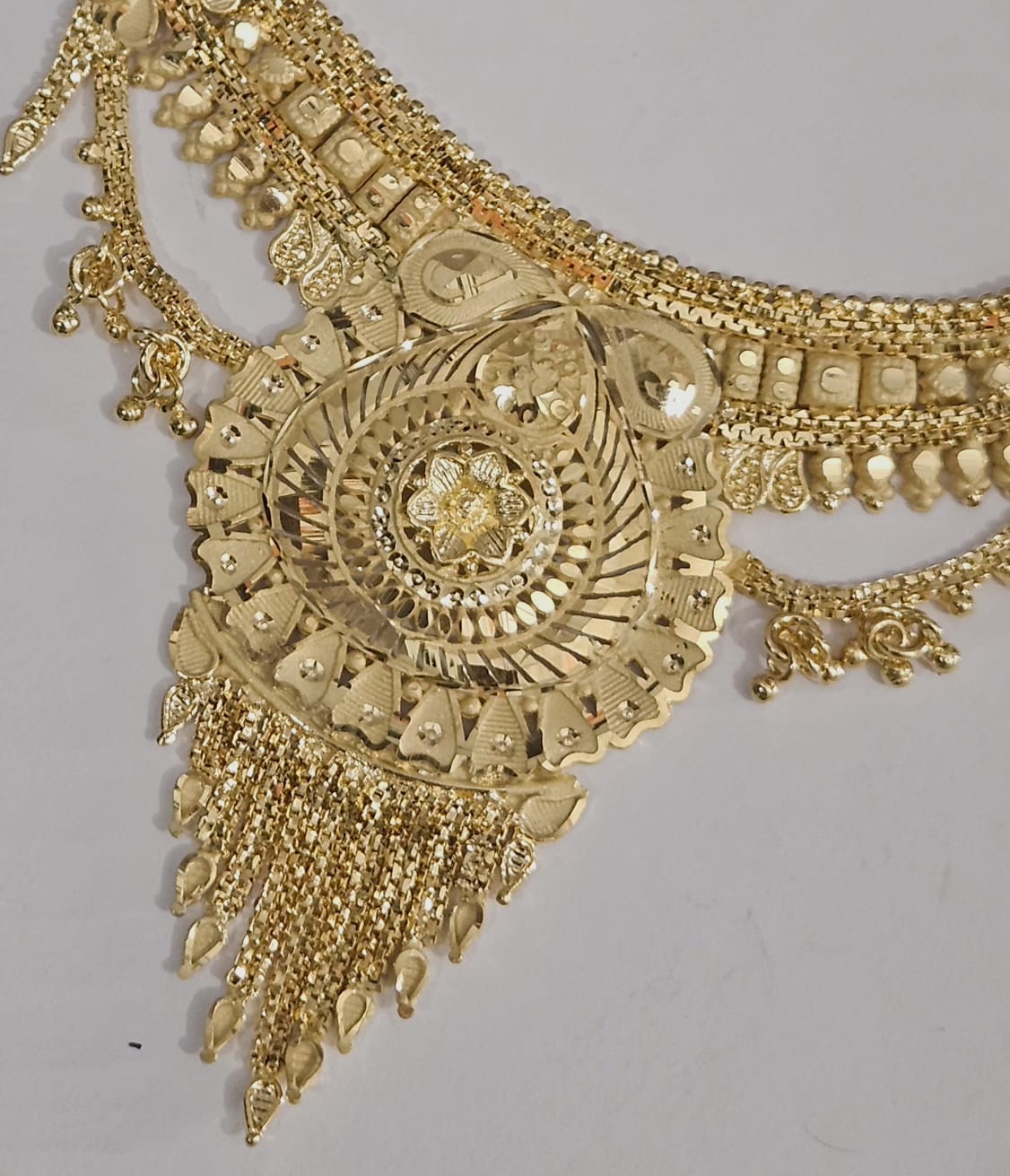 Traditional Gold Finish Necklace Set - Code 003
