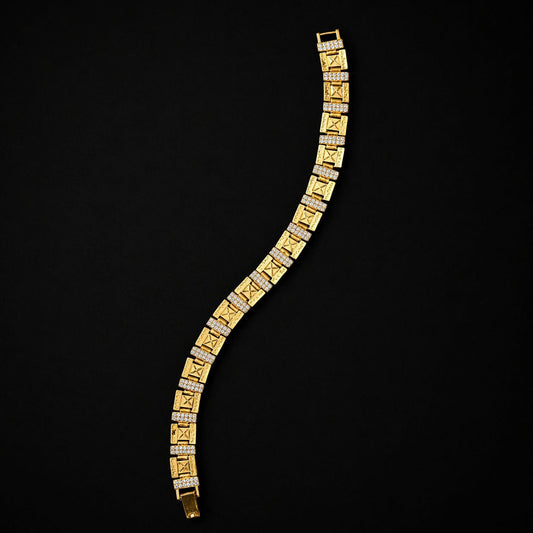 Gold plated Imperial Stone Link Gold Bracelet – Code: VO01