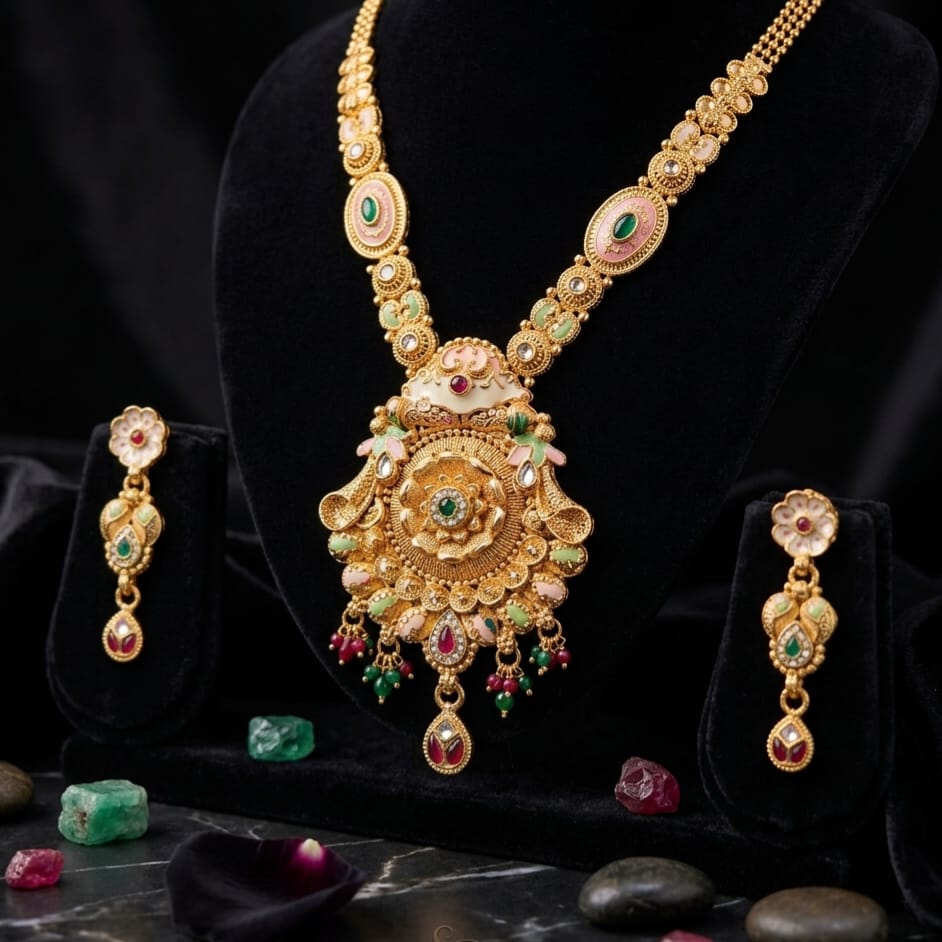 Royal Heritage Long Necklace Set – Code – VO03
