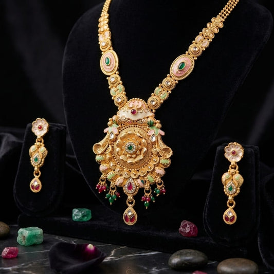 Royal Heritage Long Necklace Set – Code – VO03