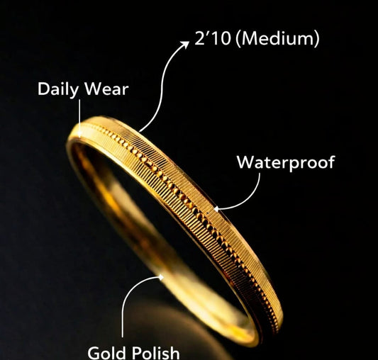 Royal Ridge Gold Polished Men’s Kada - Code- VO01