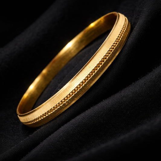 Royal Ridge Gold Polished Men’s Kada - Code- VO01