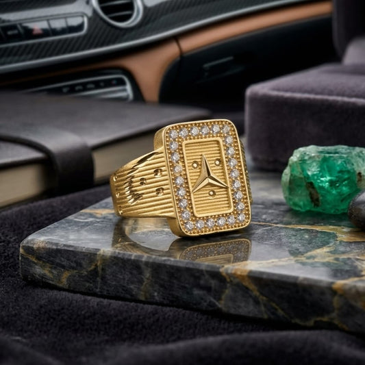 Royal Diamond Frame Signet Ring – Code VO01