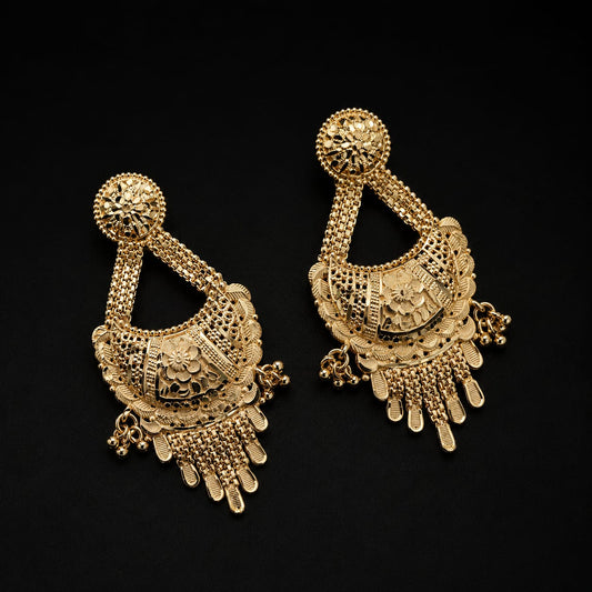 Maharani Floral Antique Long Necklace Set
