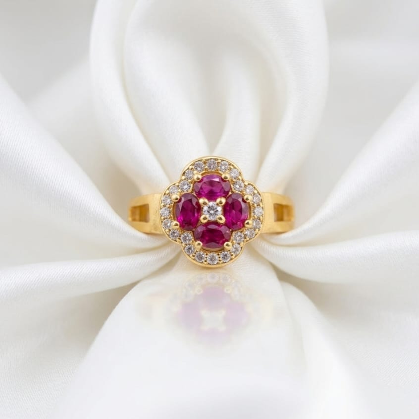 Princess Ruby Cluster Ring