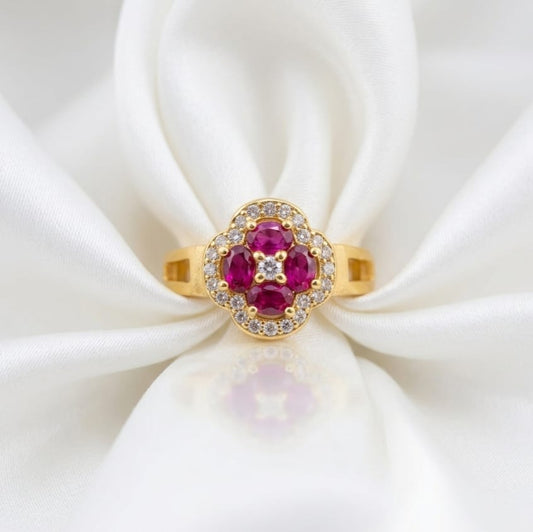 Princess Ruby Cluster Ring