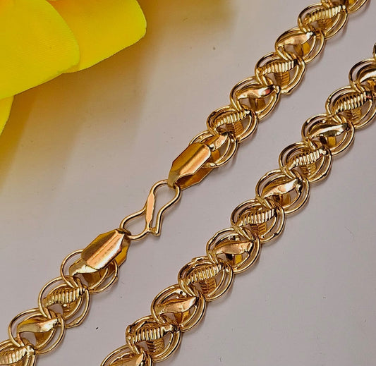 Gold polish Lotus chain - Code VO03