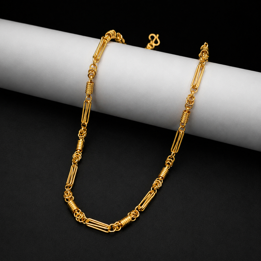 Gold polished VENETIAN LINK CHAIN VO03