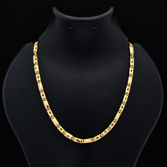 Gold plated Royal Biscuit Chain - VO15
