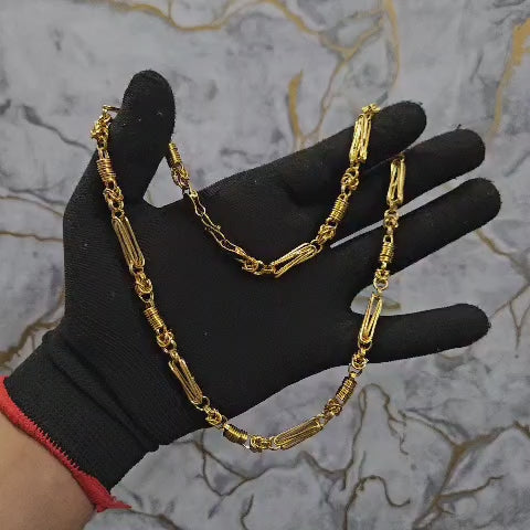 Gold polished VENETIAN LINK CHAIN VO03