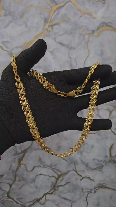 Gold polish Lotus chain - Code VO05