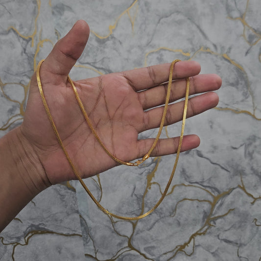 18K Gold Plated Chakor Chain for Men & Women | Daily Wear Chain ] - Code - VO06