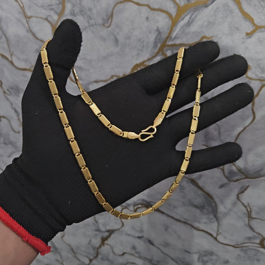 Gold plated Biscuit Link Chain – VO19