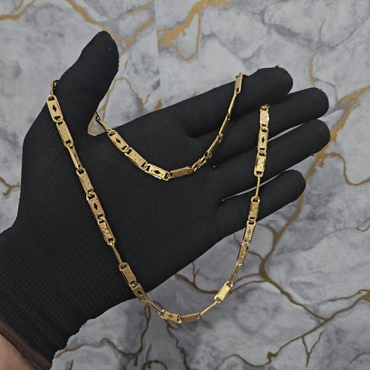 Gold plated Royal Biscuit Chain - VO15
